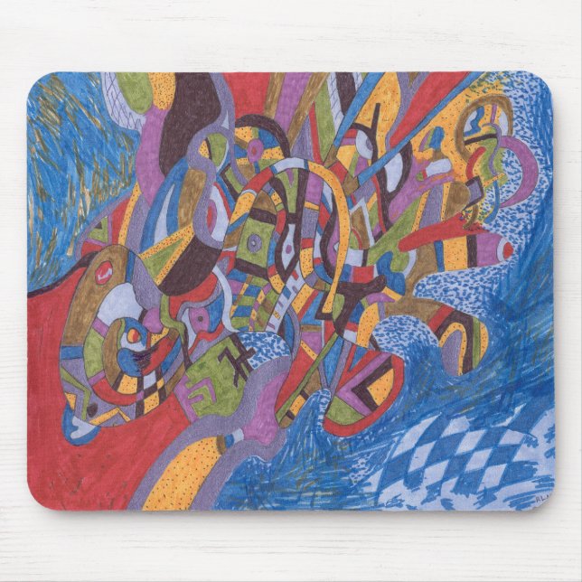 Mousepad Octopus espacial, abstrato (Frente)
