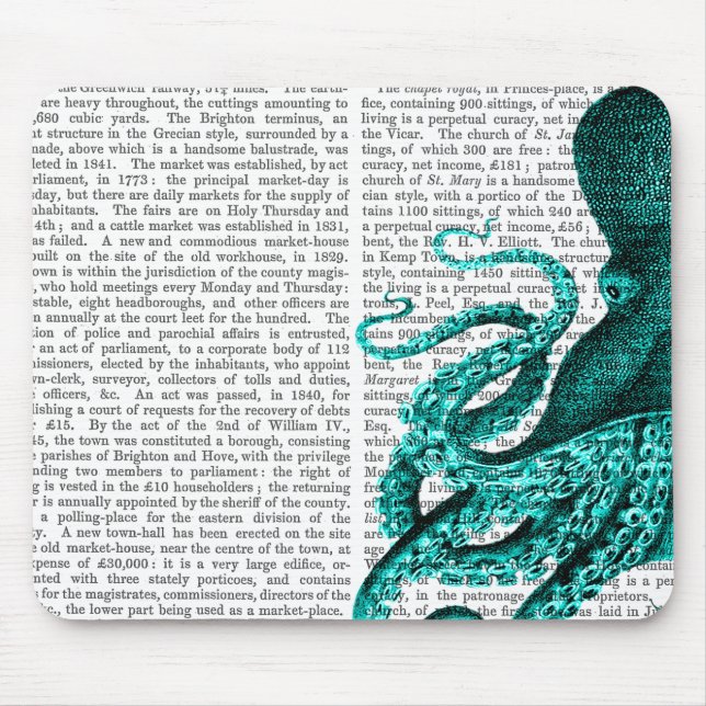 Mousepad Octopus Green Half (Frente)
