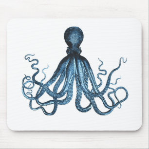 Mousepad Octopus kraken — mar litoral marítimo de praia