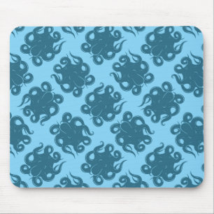 Mousepad Octopus no padrão azul