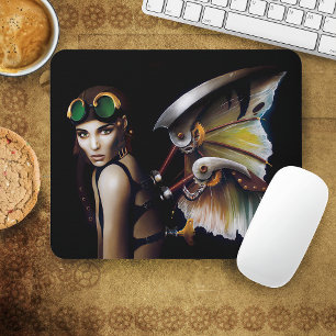 Mousepad Óculos Asas de Fada Mecânicas Steampunk