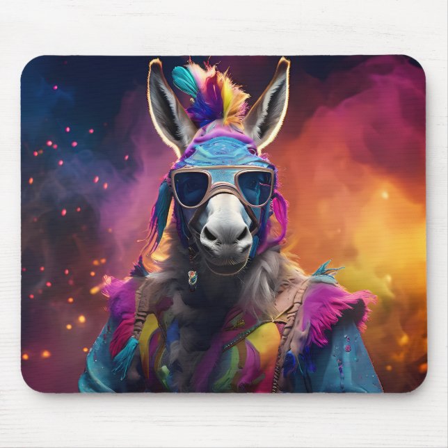 Mousepad Óculos Azuis Funky Donkey (Frente)