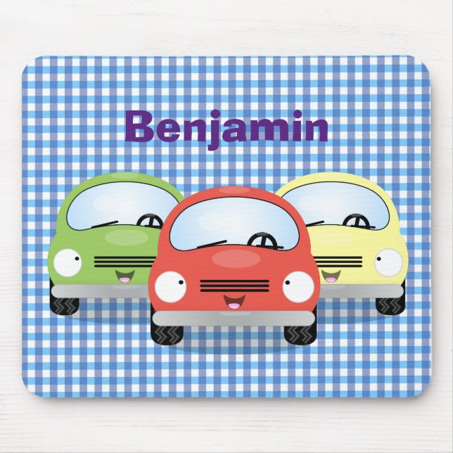 Mousepad Óculos de desenho animado de kawaii, bonitos (Frente)