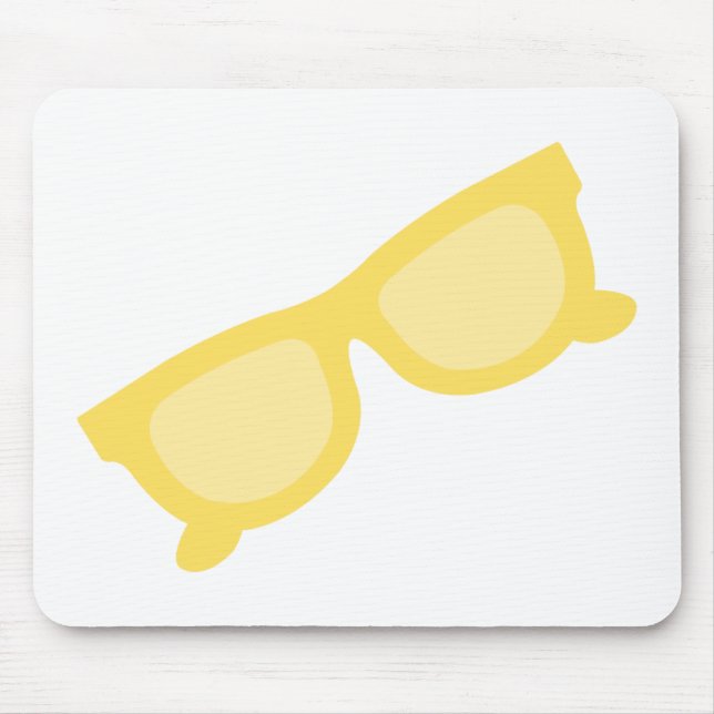 Mousepad Óculos de sol amarelos de verão óculos armação hip (Frente)