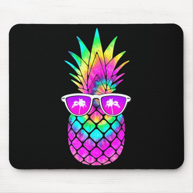 Mousepad Óculos de Sol de Abacate Tie Dye de Verão Fruta Tr (Frente)