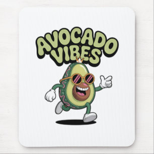 Mousepad Óculos de Sol Divertidos Abacate