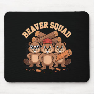 Mousepad Óculos de sol esquadrão de castores lenhador flore