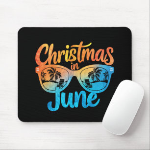 Mousepad Óculos de Sol Natal Em Junho Férias de Verão Diver