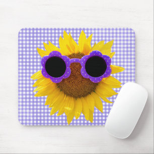 Mousepad Óculos De Sol No Suporte De Rato De Girassol