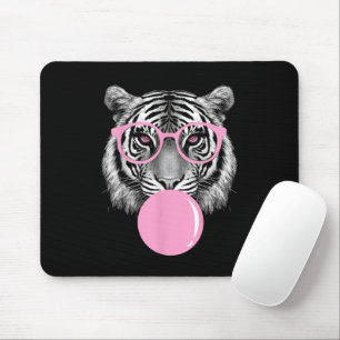 Mousepad Óculos de Tigre para Mulheres Divertidas & Animaçã