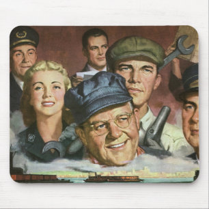 Mousepad Ocupações Comerciais, Patriotismo Patriótico Vinta