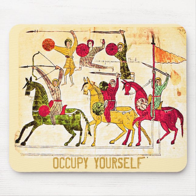 Mousepad Ocupe a almofada medieval da arte (Frente)