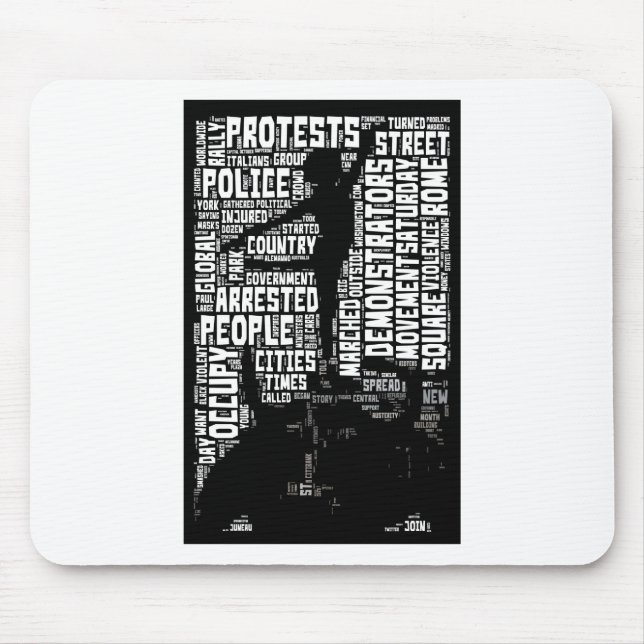 Mousepad Ocupe a nuvem da palavra de Wall Street (Frente)