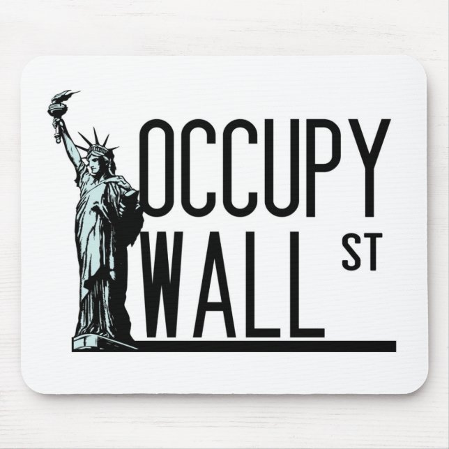 Mousepad Ocupe Wall Street - estátua da liberdade (Frente)