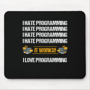 Mousepad Odeio O Presente De Codificação Do Programador Pro