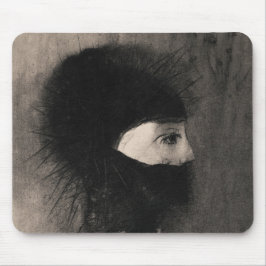 Mousepad Odilon Redon. Armadura. Cara de mulher escura. Sim
