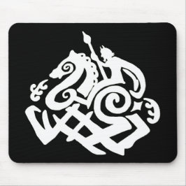 Mousepad Odin e silhueta do sleipnir