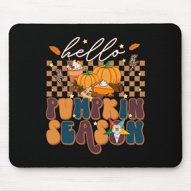 Mousepad OES Hello Fall Pumpkin Season of Eastern Star (Frente)