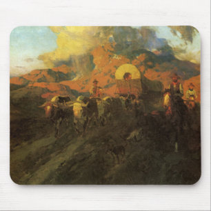 Mousepad Oeste Americano Antigo, Trilha Overland por Johnso