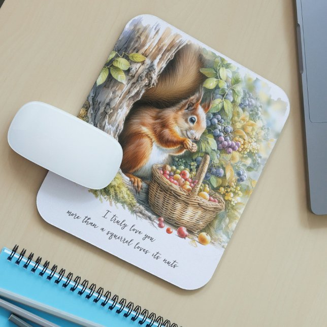 Mousepad Oferta de Dia de os namorados de Aquarela com Cota (Criador carregado)
