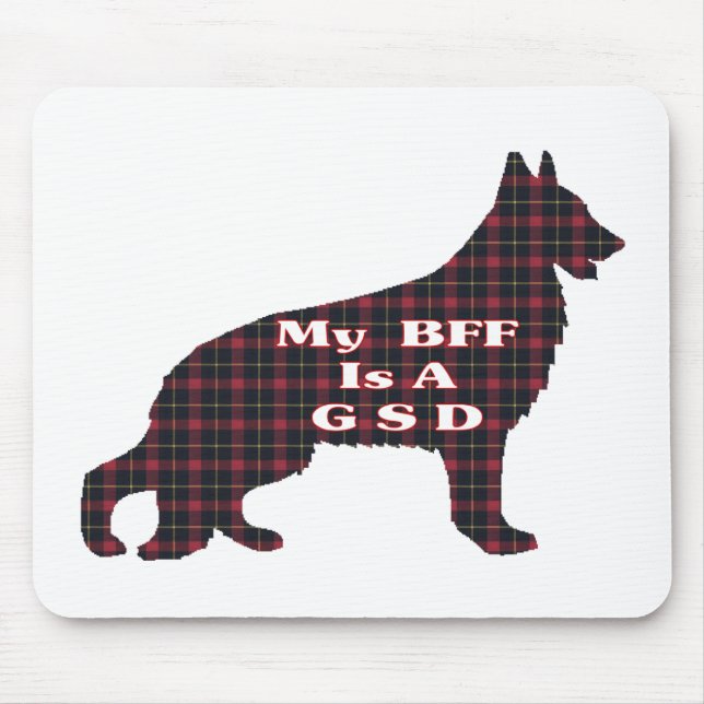 Mousepad Ofertas BFF do german shepherd (Frente)