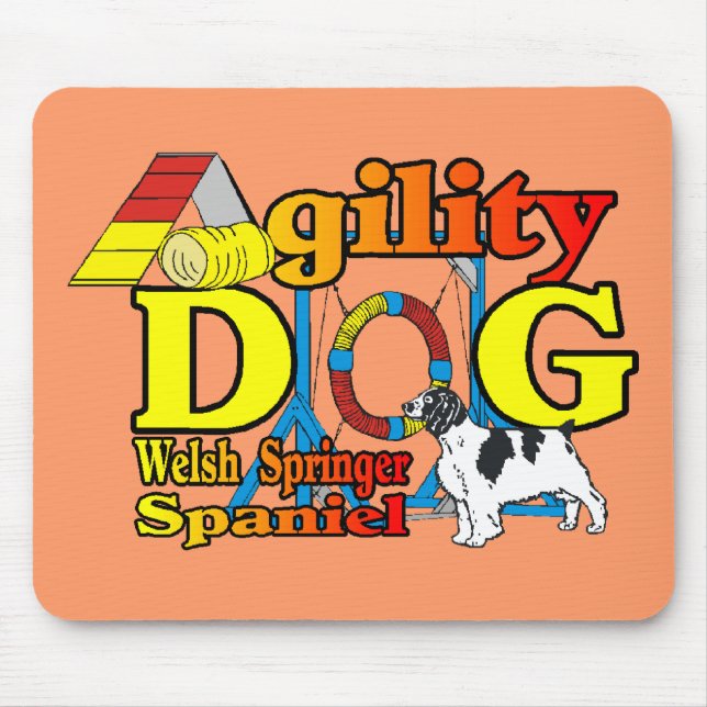 Mousepad Ofertas de agilidade de galês Springer Spaniel (Frente)