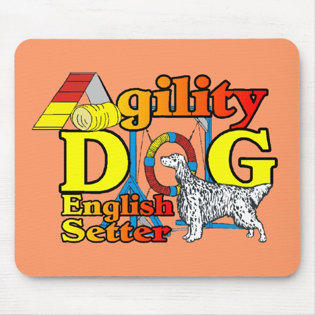 Mousepad Ofertas de agilidade para setter inglês (Frente)