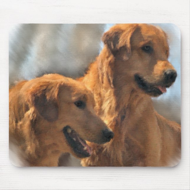 Mousepad Ofertas de Arte para ouros Retriever (Frente)