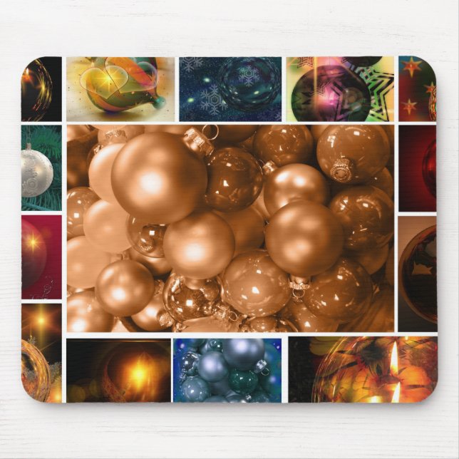 Mousepad Ofertas de Destino da Árvore de Férias de enfeites (Frente)