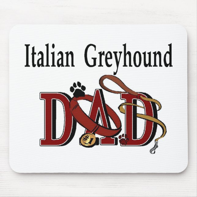 Mousepad Ofertas de Pai de Greyhound Italiano (Frente)