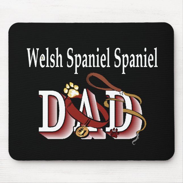 Mousepad Ofertas de Pai Welsh Springer Spaniel (Frente)