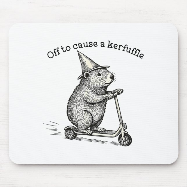 Mousepad Off To Cause A Kerfuffle Weirore Sayings Funny Mem (Frente)