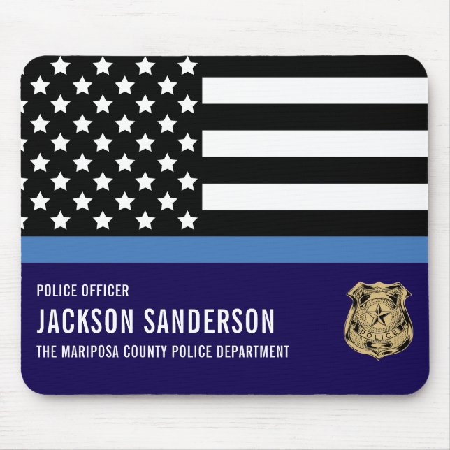 Mousepad Oficial de Departamento de Polícia Personalizado (Frente)