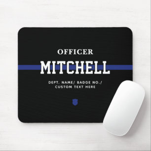 Mousepad Oficial de Polícia Personalizado Linha Azul Fino