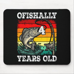Mousepad Ofishally 4 anos de idade divertido aniversário de