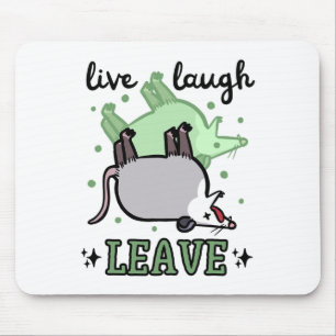Mousepad Ogambm Funny Live Laugh Deixar Humor Escuro Possum