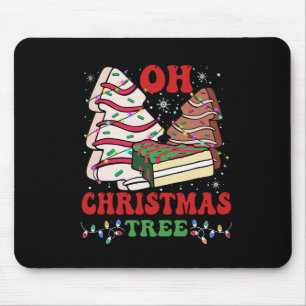 Mousepad Oh Árvore Natal Bolo Xmas Luz Engraçada Correspond