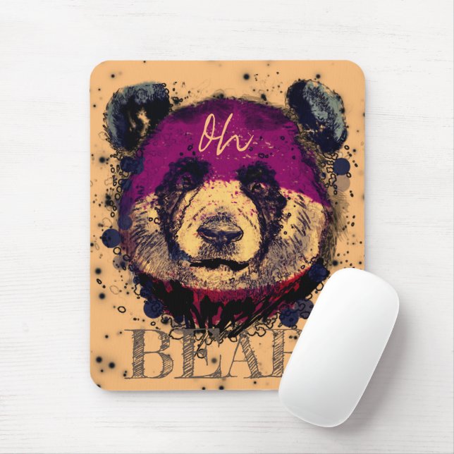 Mousepad "OH BEAR" | Legal Panda engraçado (Com mouse)