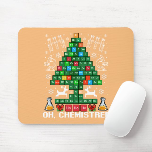 Mousepad Oh Chemistree Christmas Chemistry Periódico (Com mouse)