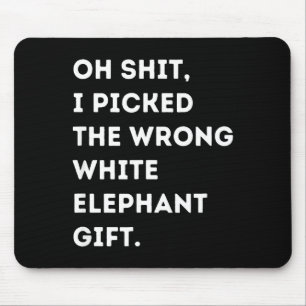 Mousepad Oh Elefante Branco Divertido Para Adultos Menores 