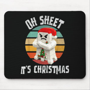 Mousepad Oh Folha É Natal Design Divertido de Fantasma Mpy