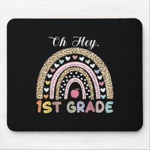 Mousepad Oh Hey Primeiro Grau Volta às Aulas Arco-íris Leop