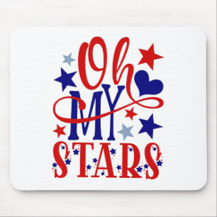 Mousepad Oh Minhas Estrelas Fogos De Artifício No Dia 4 De 