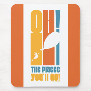 Mousepad Oh, Os Lugares Que Você Vai! Tall Retro Typografia