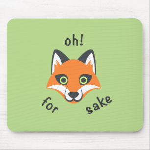 Mousepad Oh! Para Fox Sake, frase Emoji, desenho animado