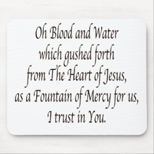 Mousepad Oh sangue e água - St. Faustina