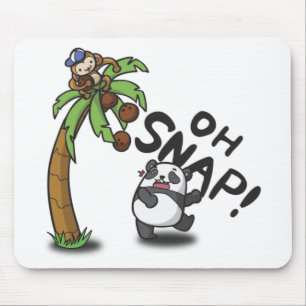 Mousepad Oh Snap Panda & Macaco