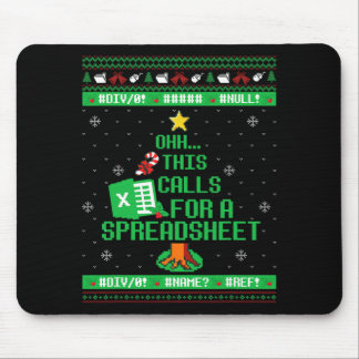 Mousepad Oh This Calls For A Spreadsheet Christmas Excel Ug