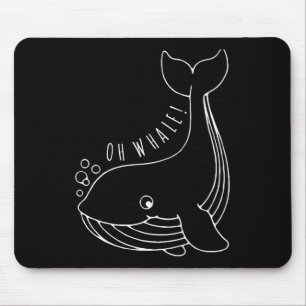 Mousepad Oh Whale Engraçado Presente