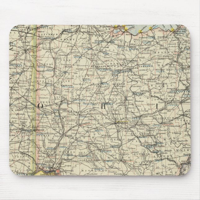 Mousepad Ohio, Indiana, Kentucky, Virgínia Ocidental (Frente)